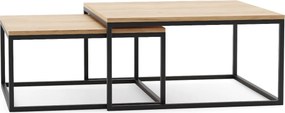 Zestaw stolików kawowych w stylu loft Dual
