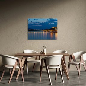 Obraz na szkle - Bratysława z zamkiem (70x50 cm)