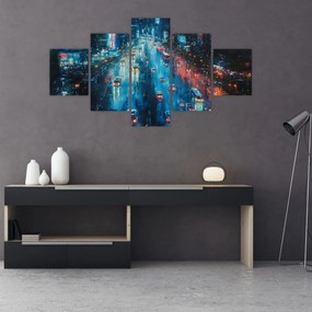 Obraz - Duże miasto, obraz olejny (125x70 cm)