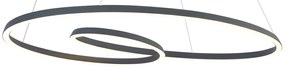 Skandynawska lampa wisząca czarna 110 cm z LED z 3-stopniową regulacją ściemniania - CircuitSkandynawski Oswietlenie wewnetrzne