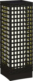 Outsunny Lampa Solarna Ogrodowa Rattan Wodoodporna z Czujnikiem Światła Stal Czarny 155x155x46cm | Aosom PL