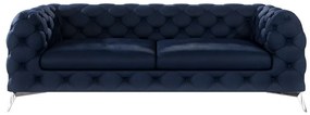 Ciemnoniebieska aksamitna sofa 225 cm Chelsea – Ropez