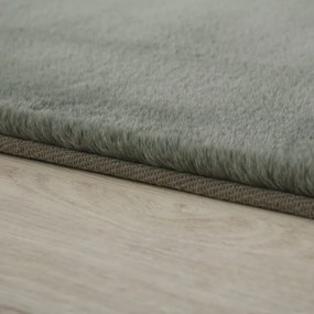 Dywan pluszowy Pouffy butelkowa zieleń 160 cm x 160 cm  koło