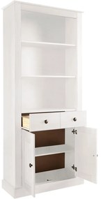 Biały regał z litego drewna sosnowego 181x31 cm Mille – Støraa