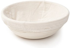 HOME ELEMENTS Okrągły koszyk z materiałowąwkładką, 25 x 8,5 cm