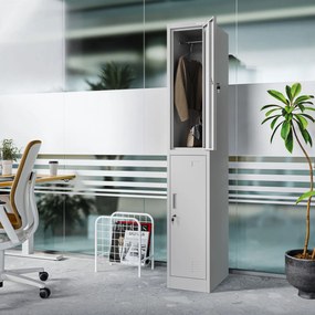 Szafka socjalna ubraniowa BHP szara: IGOR 1 Plus