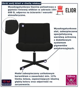 Czarny nowoczesny fotel obrotowy W4-A55