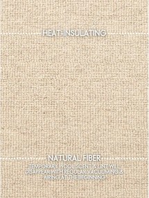 Beżowy wełniany dywan tkany ręcznie 200x290 cm Puristic Knots – Elle Decoration