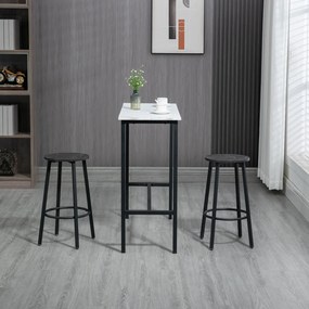 HOMCOM Zestaw stołu barowego z krzesłami 3częściowy Idealny do kuchni i jadalni Stylowy i nowoczesny design | Aosom PL