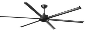 FARO 34207 - Wentylator sufitowy ROTTERDAM XXL czarny pr.250 cm + pilot zdalnego sterowania