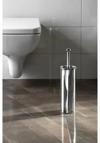 AQUALINE 04065F Simple Line Cylindryczna szczotka do WC, polerowana stal nierdzewna