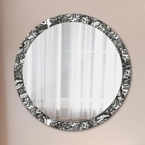 Lustro z nadrukiem dekoracyjne okrągłe Abstrakcyjny płyn