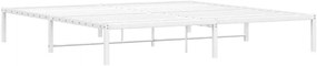 Białe metalowe minimalistyczne łóżko 160x200 cm P3-R11