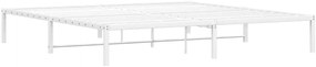 Białe metalowe minimalistyczne łóżko 160x200 cm - Tresto