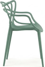 Zielone krzesło plastikowe KATO