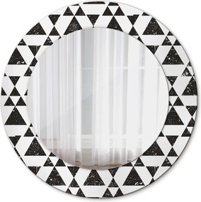 Lustro dekoracyjne okrągłe Trójkąty geometria