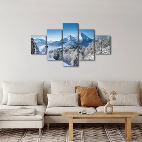 Obraz - Rzut oka na zimowy krajobraz (125x70 cm)