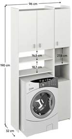 Szafka nad pralką MIRALI, biała