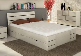 Łóżko sosnowe Visby Sandemo High Drawers