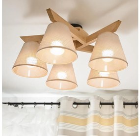 Brilagi - LED Żyrandol natynkowy ANTHONY 5xE14/40W/230V dąb/beżowy