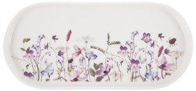 Biało-fioletowy porcelanowy talerz do serwowania Louka – Orion