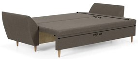Sofa kanapa 3 os z funkcją spania ALI Beżowy