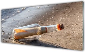 Panel Szklany List w Butelce na Piasku