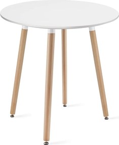 PROMOCJA Biały okrągły stół jadalny KAMI 60x60 cm II jakość