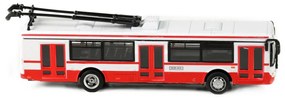 Rappa Trolejbus metalowy czerwony, 16 cm