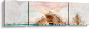 Obraz - Malediwy, drewniane molo (170x50 cm)