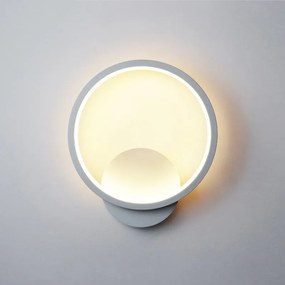 Kinkiet lampa wisząca LED okrąg metalowa AT75-1KL-White