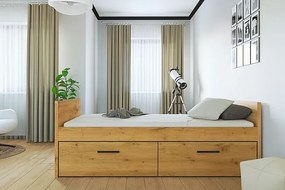 Klasyczne modułowe  łóżko bazowe dąb artisan K5-L68