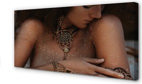 Zdjęcie na płótnie Kobieta w Biżuterii