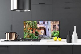 Panel Szklany Romantyczna Ścieżka W Mieście