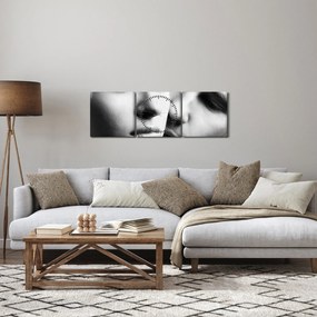 Obraz - Para (z zegarem) (90x30 cm)