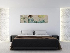 Obraz - Jan van Kessel the Elder, Insects and a Sprig of Rosemary, reprodukcje (170x50 cm)