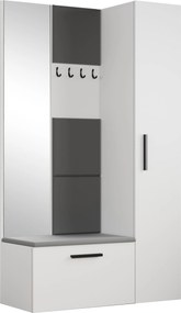 Masseno Garderoba MODULO 120,6/204/40 cm do Przedpokoju Nowoczesna Biała