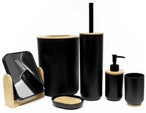 Czarny plastikowy kubek na szczoteczki do zębów Smart – douceur d'intérieur