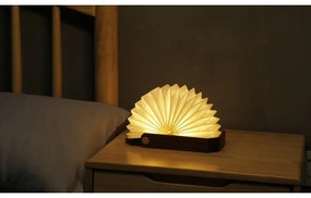 Biała/w ciemnym naturalnym kolorze lampa stołowa LED (wysokość 4 cm) Origami – Gingko