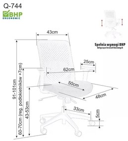 Fotel biurowy Q-744 czarny  SIGNAL
