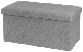 Szary puf z materiału bouclé Folding – Casa Selección