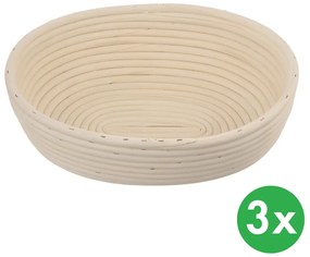 Koszyk do pieczywa owalny, rattan, 28 x 22 x 9 cm, 3 szt