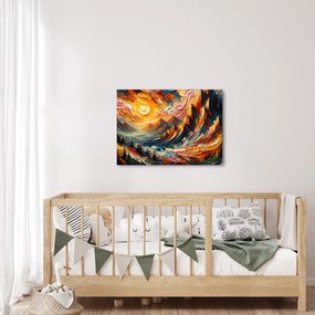 Obraz - Góry oświetlone słońcem (70x50 cm)