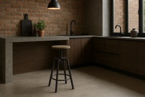 Okrągły industrialny hoker barowy coffee - Brer