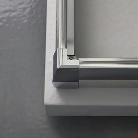 Kabina prysznicowa kwadratowa z drzwiami przesuwnymi "Genova Two" ze szkła hartowanego błyszczącego cm 80x80 185h