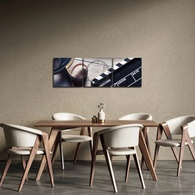 Obraz - Film (z zegarem) (90x30 cm)