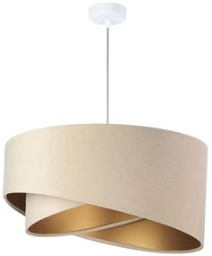 Beżowo-złota lampa wisząca glamour - EX982 Forevos 6X