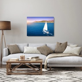 Obraz na szkle - Przejażdżka łodzią (70x50 cm)