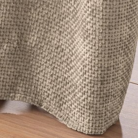 Jasnobrązowa zasłona z szenilu 140x260 cm Leo – douceur d'intérieur