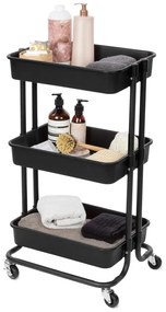 Czarny plastikowy regał na kółkach 43x36 cm Grena – Compactor